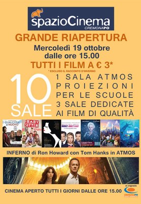 Grande riapertura di spazioCinema Cremona Po