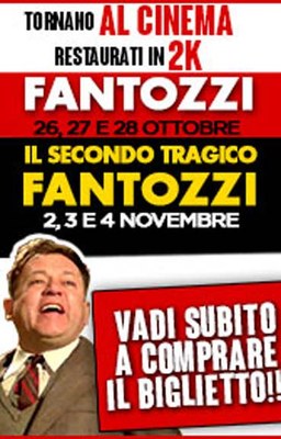 Ritorna al cinema restaurato Fantozzi e Il secondo tragico Fantozzi