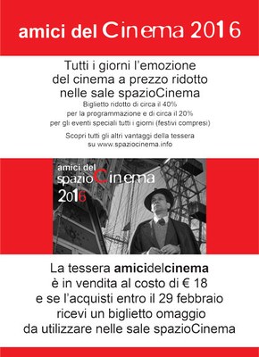 Tessera Amici del Cinema 2016