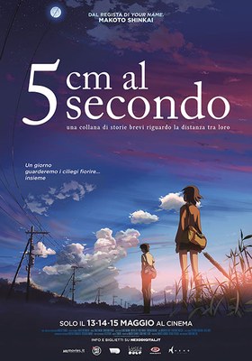 5 cm al secondo in programmazione nelle sale spazioCinema 