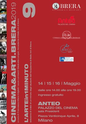 CINEMA&ARTI.BRERA 2019 14-15 -16 maggio - Anteo Palazzo del Cinema dalle 14.00 alle 19.00