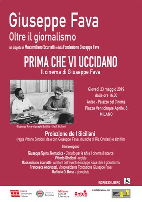 PRIMA CHE VI UCCIDANO - il cinema di Giuseppe Fava