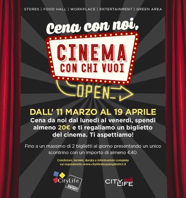 CENA CON NOI, CINEMA CON CHI VUOI
