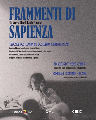 Corto FRAMMENTI DI SAPIENZA di Paolo Franchi | Tavola rotonda su Goliarda Sapienza con il regista e ospiti in diretta streaming