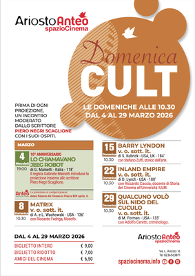 Domenica CULT in Ariosto Anteo spazioCinema