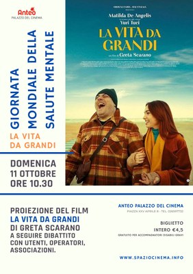 Per la Giornata Mondiale della Salute Mentale LA VITA DA GRANDI di Greta Scarano | Evento con associazioni, utenti e operatori