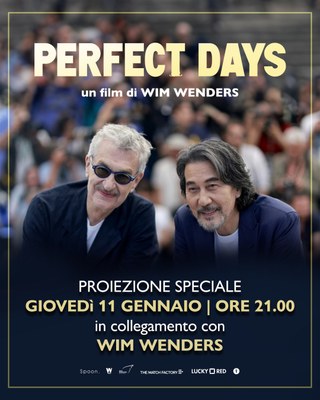 PERFECT DAYS:  WIM WENDERS PRESENTA IL FILM  IN COLLEGAMENTO STREAMING