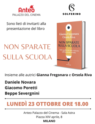 Presentazione del libro NON SPARATE ALLA SCUOLA con autrici in sala 