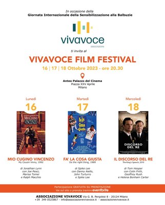 Vivavoce Film Festival | Giornata internazionale della sensibilizzazione alla balbuzie