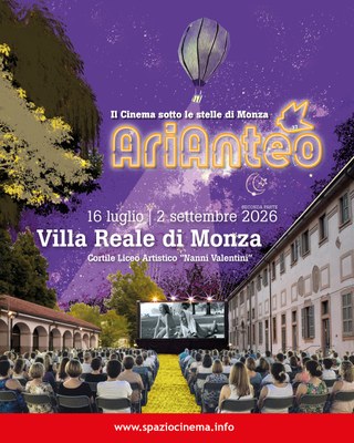 AriAnteo Villa Reale 2026, il cinema sotto le stelle di Monza