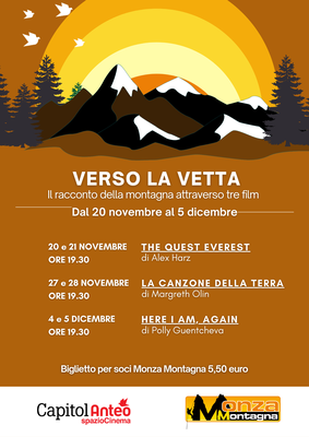 VERSO LA VETTA: Il racconto della montagna attraverso tre film